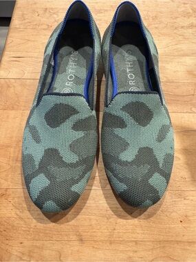 Rothy's Green Camo Slip-On Loafers